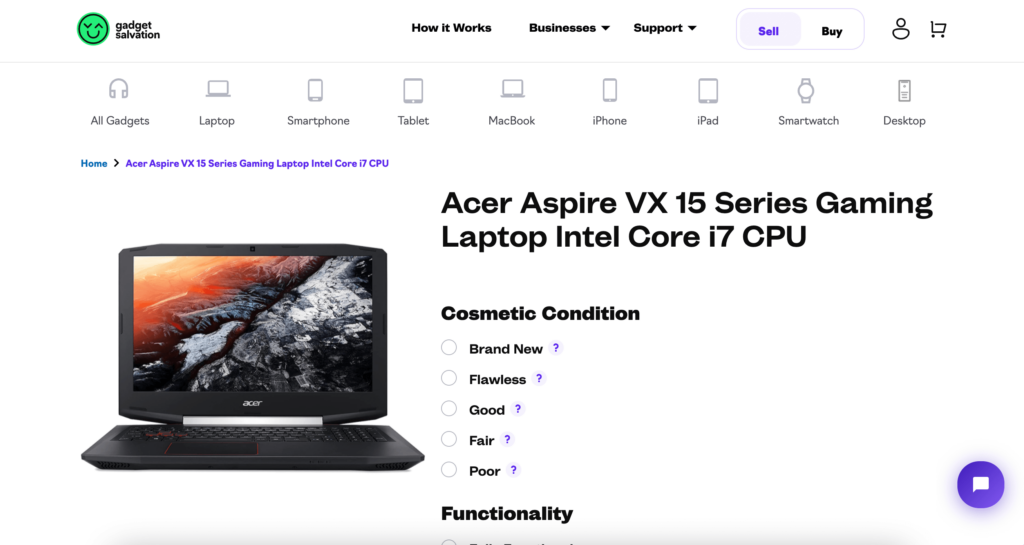 sell broken laptop for cash